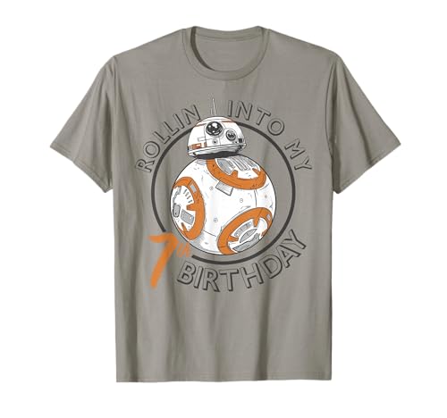 Idée cadeau anniversaire 7 ans t-shirt Star Wars BB-8 portrait coloré