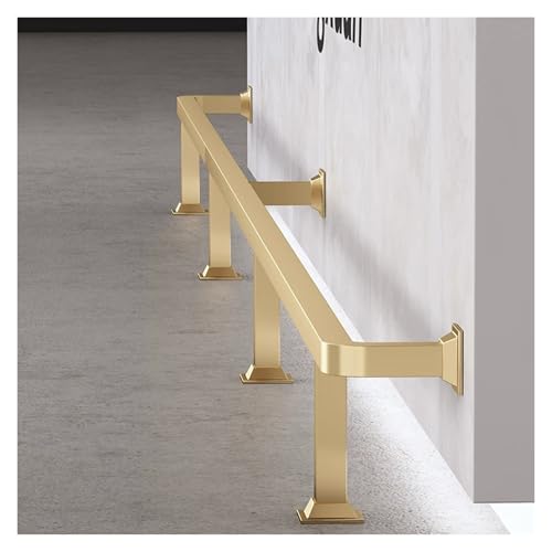 Barra De Apoyo De Pies Para Bar Kit Moderno De Rieles Para Pies Con Barra Dorada, Reposapiés Completo Acero Inoxidable Para Suelo, Para Isla Cocina, Jardín, Terraza, Cafetería(11FT/3.35M)