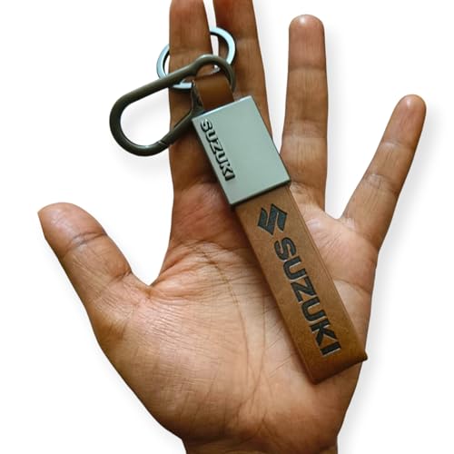 Image of Leather Keychain for Bike & Car Keys | 4 Color Leather with Durable 360 Degree Rotate head and Safety Metal Clip