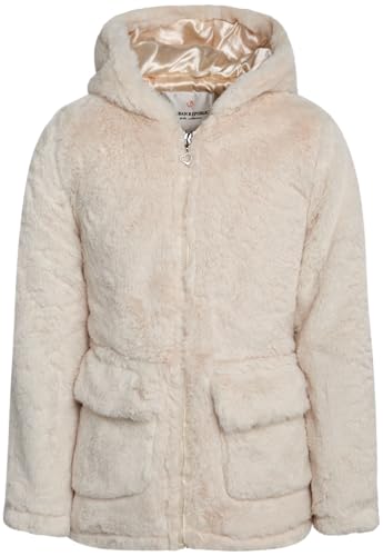 URBAN REPUBLIC Girls Fur Coat Jacket - Long Sleeve Plush Teddy Faux Fur Jacket for Girls with Hood and Pockets (Sizes: 7-16)