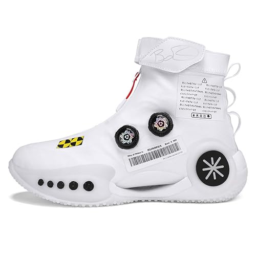 Men's Women's Basketball Shoes,Knitted High Top Basketball Shoes,Breathable Anti-Skid Running Shoes,Sneakers for Men,Suitable for All Kinds of Indoor and Outdoor Sports2