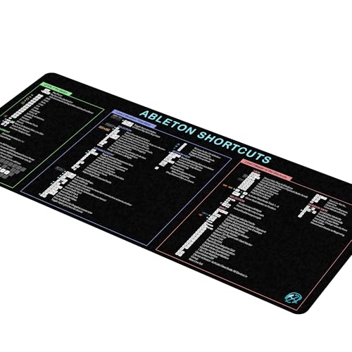 Image of Ableton Shortcuts Mouse Pad - Perfect for Music Producers, Extended XXL Keyboard & Mouse Mat for Studio & DJ Setup, Essential Computer Accessories for Study, Work, and Reference Purposes KMH