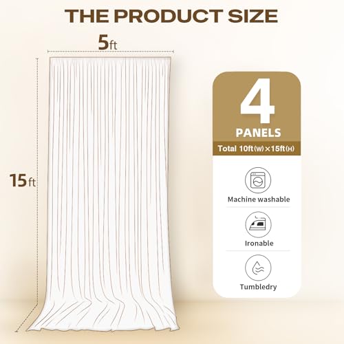Image of 20ftx15ft Purple Backdrop Curtains for Parties, Wrinkle Free Polyester Purple Photo Backdrop Drapes 4 Panels 15 ft Long Back Drop Cloth for Wedding Birthday Photography Background Party