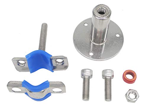 Stainless Steel Adjustable Pipe Bracket Clamp, Wall/Ceiling Mount Support for 1-1/4 Inch Pipe - Image 4