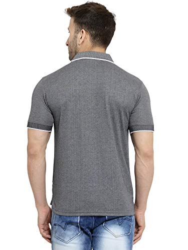 Image of Scott International Spark Polo T-shirts for Men - Bird Eye Collar neck, Half Sleeves, Cotton, Regular Fit, Stylish Branded Solid Plain tshirts for Boys