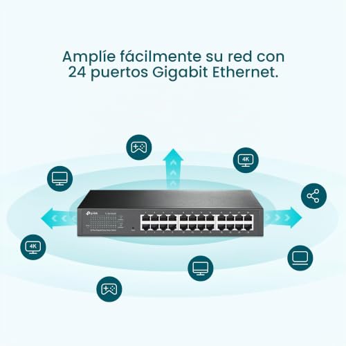 Switch de 24 Puertos Gigabit TP-Link TL-SG1024DE Easy Smart para Rack 2