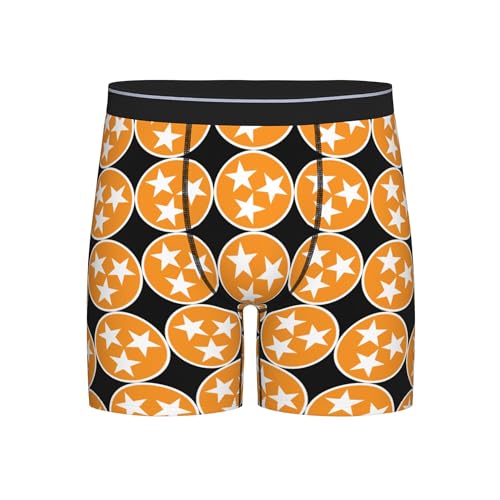 SEAEAGLE Tennessee Orange Star Flag Adult Quadrangle Underpants Men's Long Boxer Briefs Male Fun Shorts