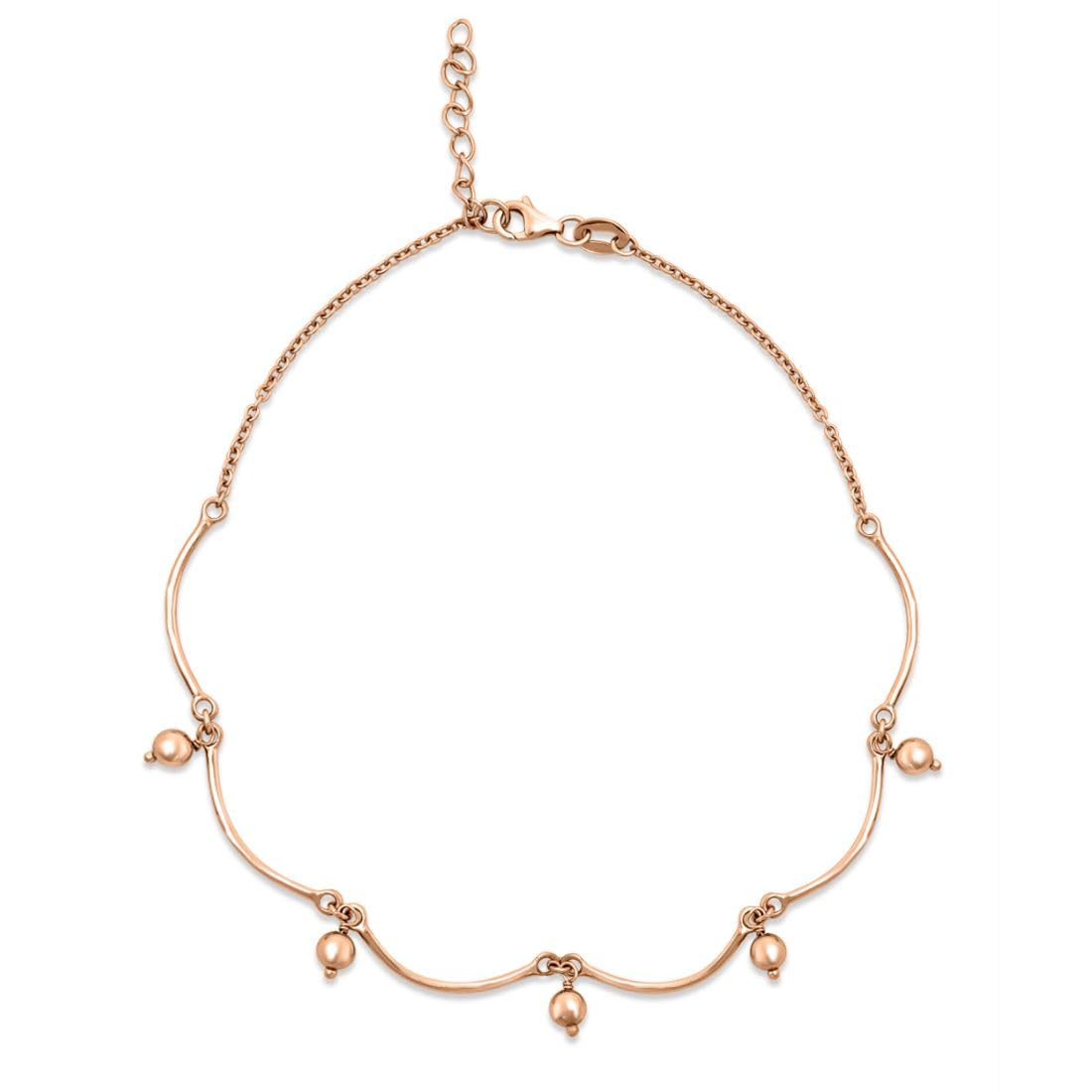 zavya 925 Sterling Silver Beads Drop Rose Gold Plating Hanging charm anklet (Single) | Gift for Women & Girls | With Certificate of Authenticity & 925 Stamp-picture-41