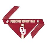 Littlearth NCAA Oklahoma Sooners Pet Bandanna, XL, Team Color (120601-UOK-XL)
