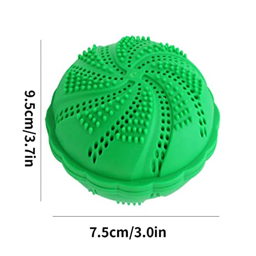 Lavanderia palle magiche lavatrice lavatrice pulita eco-friendly decontamination silicone lavaggio palle set verde 2pcs - Image 6