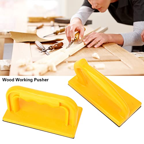 Bloc poussoir de sécurité jaune pour scie sur table | Lot de 2 - 4