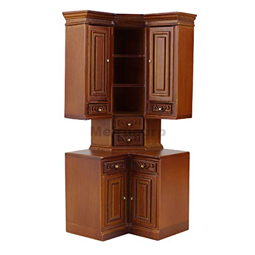 Meirucorp Fine 1/12 Scale Miniature Furniture Modern Classical Wooden Corner Cabinet