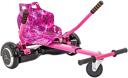 HoverKart Galaxy Pink Kart Attachment Fits All Hoverboards Swegways 6.5, 8, 10 Adjustable Hoverboard seat go Kart for Hoverboard Compatible Sleek Cool UK Seller Limited Edition