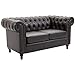 Produktbild HOMCOM 2-Sitzer-Sofa Polstersofa Weiche Sitzkissen mit Tufting Pflegeleicht PU 160 x 84 x 80 cm