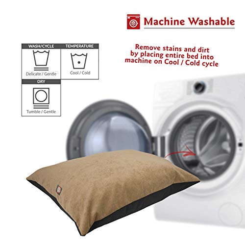Image of Majestic Pet Comfy Dog Bed Rectangle Medium, Washable, Non Slip 35 x 28 Inch Villa Pearl