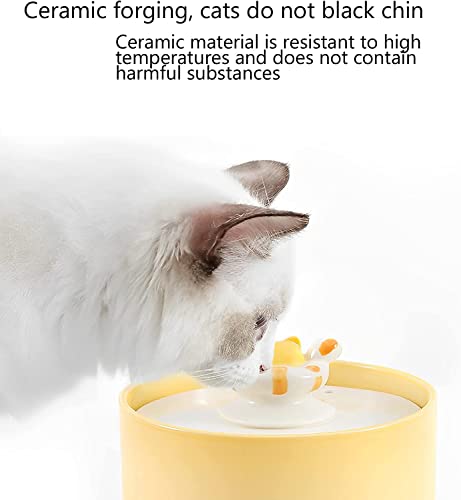 Fuente para mascotas cerámica automática para gatos miniatura 3