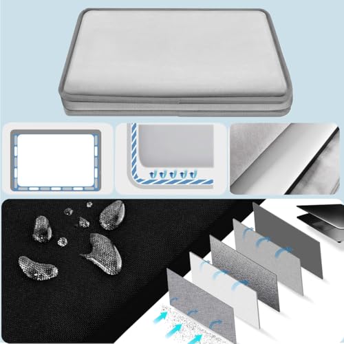 Universal Laptop Shoulder Bag 13-17.3 Inch Shockproof Briefcase with Multi-Pockets & Adjustable Strap for MacBook Pro/Air3