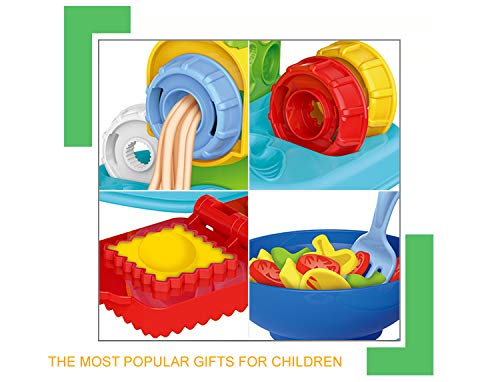 MeeYum Kids Clay Play Dough Set, Cutter Noodle Tools Shapes Molding for Boys and Girls