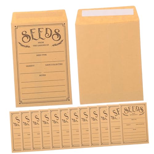 OSOLADY 50個 種子保存用紙封筒 再封可能で な紙素材 使用簡単 野菜種子収集に 管理効率化 貯封筒として便利