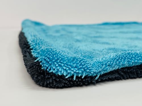 Image of Microfiber Twisted Loop Car Drying Towel | 1200 GSM Ultra Absorbent | Scratch-Free & Lint-Free | Dual Sided Car Cleaning Cloth