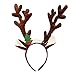 thematys Diadema de asta de Reno - Accesorio de Navidad para Adultos y niños en 2 Colores Diferentes, Ideal para Navidad (Marron Oscuro)