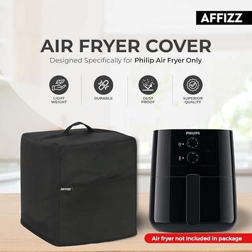 Image of Dustproof Air Fryer Cover for Philips 4.1L HD9200 /90 - Polyester Kitchen Oven and Home Appliances with Handle & Pocket | for Women, Men & Everyday Use