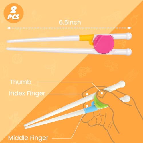 kids chopsticks 2 pairs training chopsticks for toddler beginners preschool baby children learning practice hand eye coordination training and development