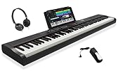 STRICH 88 Key Digital Piano Full Size Electric Keyboard with Semi-Weighted Sensitive Keys, Portable Electric Piano Set for Beginner, Bundle with Sustain Pedal, Headphones, Music Rest, SEP-150S