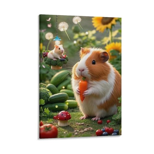 Impression giclée sur toile cochon d'inde aux finitions artistiques