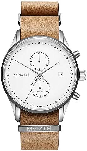 MVMT Analogue Quartz Watch for Men with Beige Leather Strap - D-MV01-WT