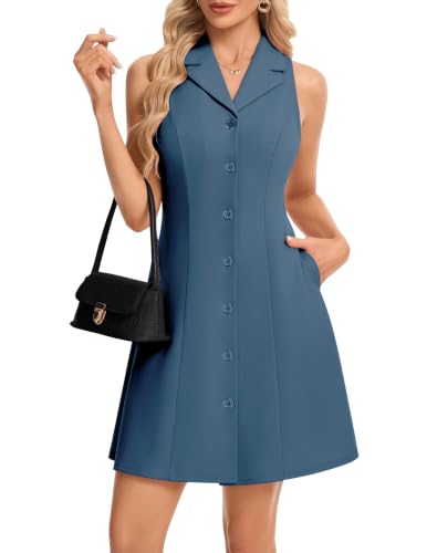 Wedtrend Women's Work Dresses for Office Blazer Business Dress with Pockets
