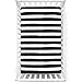 Striped Themed Fitted Mini Crib Sheets,Portable Mini Crib Sheets Toddler Bed Mattress Sheets-Baby Crib Sheets for Girl or Boy,24â€œ x38â€œ,Black White