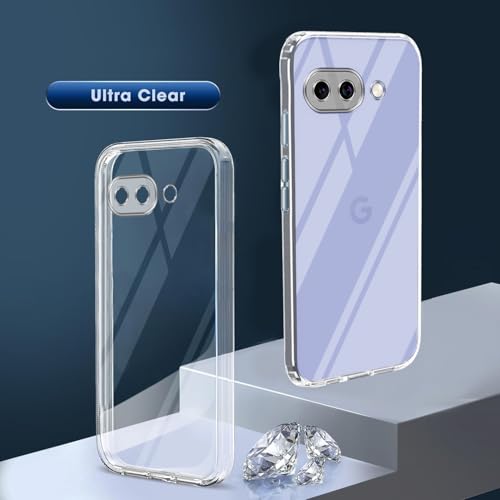 Image of Jkobi Back Cover for Google Pixel 9A (Silicone Clear Shockproof Case with Camera Protection | Soft and Flexible | Transparent)