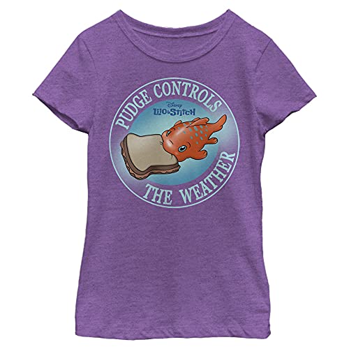 Image of Disney Girl's Lilo & Stitch Pudge Controls the Weather T-Shirt