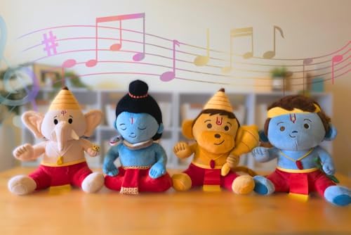 Image of MODI TOYS Mantra Singing Plush Toys Bundles (Medium DEVTAS Bundle 11 inch) Ideal for Newborns, Infants, Toddlers, Grandparents | Best for Diwali, Baby Shower, Birthday, Raksha Bandhan, Housewarming