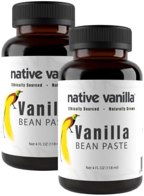 Pure Vanilla Bean Paste - 4 oz (Pack of 2) - No Added Sugar -Native Vanilla
