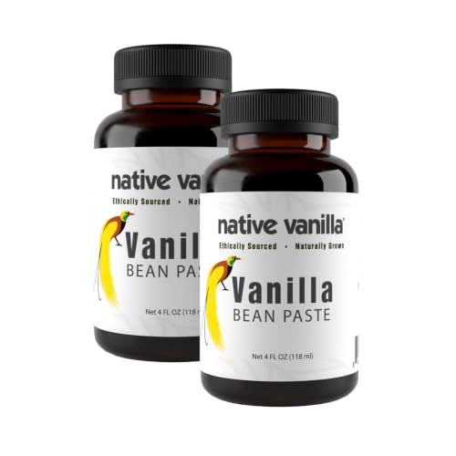Pure Vanilla Bean Paste - 4 oz (Pack of 2) - No Added Sugar -Native Vanilla