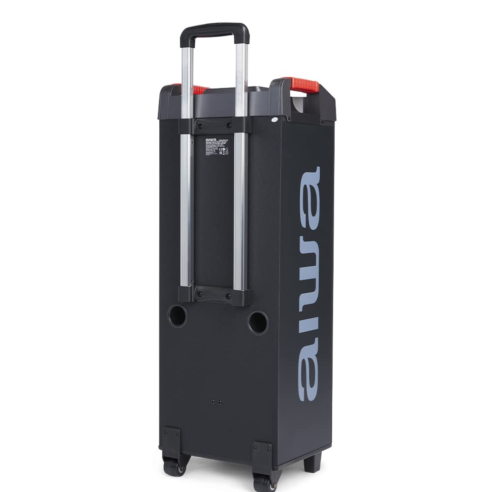 AIWA - KBTUS-710, TROLLEY PARTY SPEAKER 700 W, Bluetooth 5.0 portata 10m, TunerFM, porte USB/SD per Mp3 Recorder/Player, AUX in, 2 microfoni, batteria ric. durata 8 ore, AC adapter, telecomando