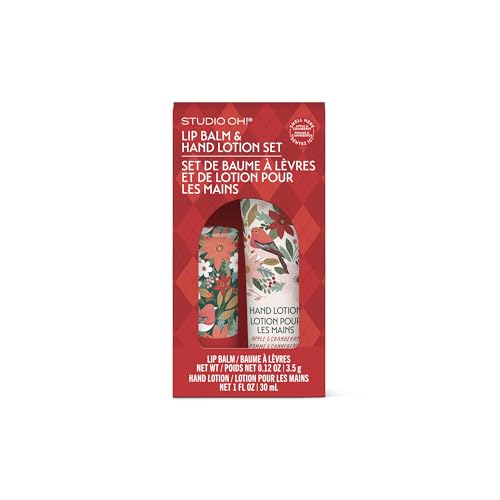 Studio Oh! Lip Balm & Hand Lotion Set, 2-Piece Travel Size Toilet...
