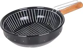Frigideira C/cesto Refeição Esmaltada Antiaderente Cozinha