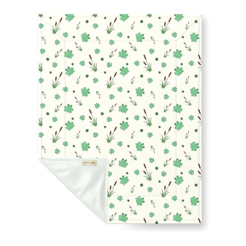 Image of TIDY SLEEP Baby Diaper Changing Mat 90 x 65 cm (3-9 Months) | Soft Cotton Changing Sheet for Newborns | Portable, Washable & Travel-Friendly | Little Frog