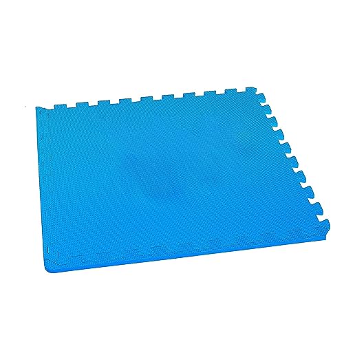 Image of BalanceFrom Puzzle Exercise Mat 1 /2 inch Thick, EVA Interlocking Foam Floor Tiles for Home Gym, Mat for Home Workout Equipment, Floor Padding for Kids, Blue, 24 in x 24 in x 1 /2 in, 144 Sq Ft - 36 Tiles | Tiles for Home Gym, Mat for Home Workout Equipment, Floor Padding for Kids, Blue, 24 in x 24 in x 1 /2 in, 144 Sq Ft-36 Tiles