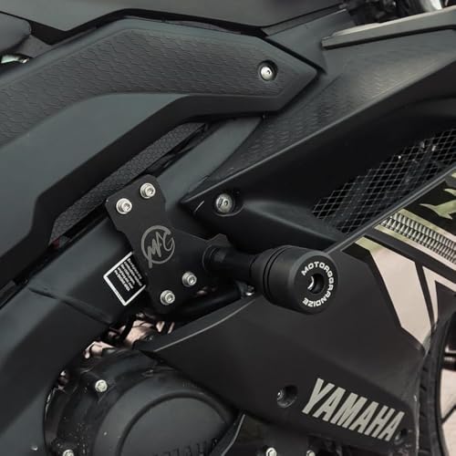 Frame Slider Crash Protector For Yama R125 and R15V2 | R15V3 | R15S | MT15 Motorcycle Crash Guard With Frame Sliders | Colour: Black