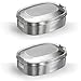 Produktbild BigDean 2X Mato Vesperbox 16,5x12,5cm Edelstahl Proviantdose Lunchbox Brotzeitdose Vesperdose Frühstücksbox Brotdose