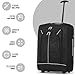 35L Cabin Trolley Bag Travelling Luggage, Lightweight 50x35x20cm Multi-Pocket Hand Luggage Suitcase with Wheels Telescopic Handle, Size Approved for Ryanair, EasyJet, British Airways (Grey-Black)
