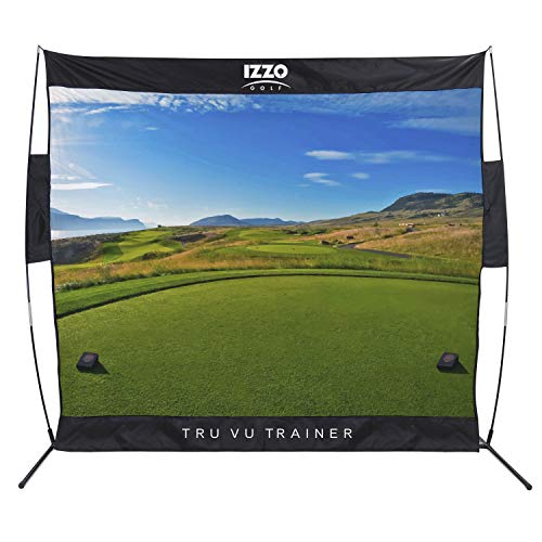 IZZO Golf Tru Vu Trainer Course Style Hitting Net, 7.5 x 7.5 Feet