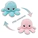 NL Octopus - Peluche reversible de doble cara con forma de pulpo de peluche con un dulce estado de ánimo de pulpo, ideal como regalo para niños, familia y amigos