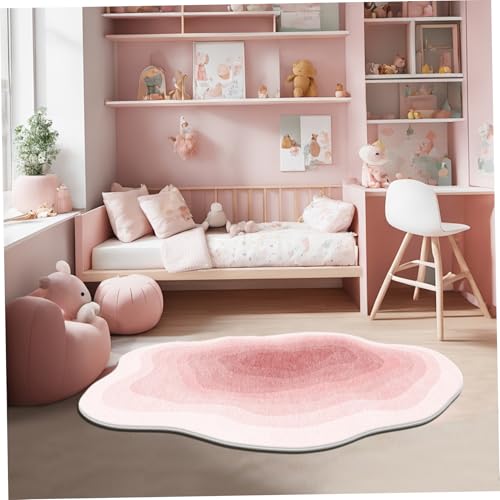 Alfombra irregular de gradiente para dar un toque moderno y acogedor a tu sala de estar 5