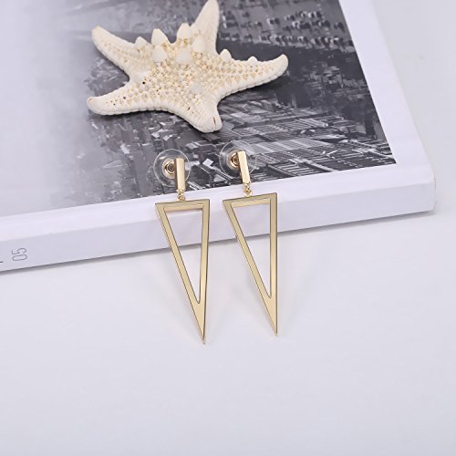 LILIE&WHITE Metal Triangle Danlge Drop Earrings For Women Costume Jewelry4