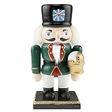 Clever Creations British Baker 6 Inch Traditional Wooden Nutcracker, Festive Christmas Décor for Shelves and Tables